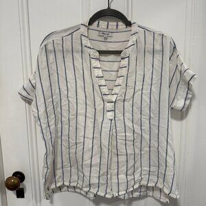 Madewell M Striped Peasant Top